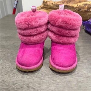 UGG Vibrant Pink Plush Boots - used in good condition